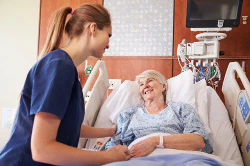 Nurse with patient