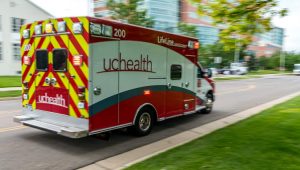 UCHealth LifeLine ground transport vehicle