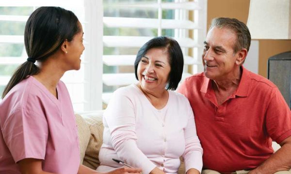 Cardiac patient meeting with doctor