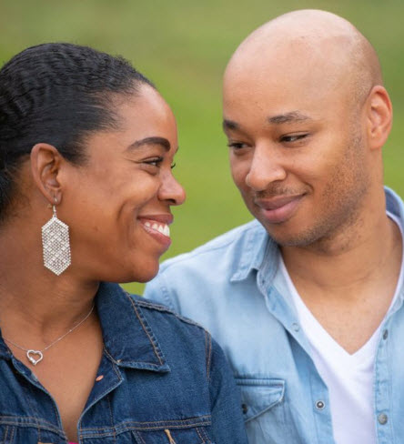 Heart attack patient Dominique Waithe-Cunningham and wife Alicia