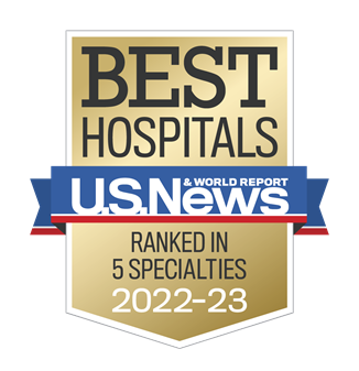 US News UCH Best Hospital 5 Ranked Specialties Badge 2022-23