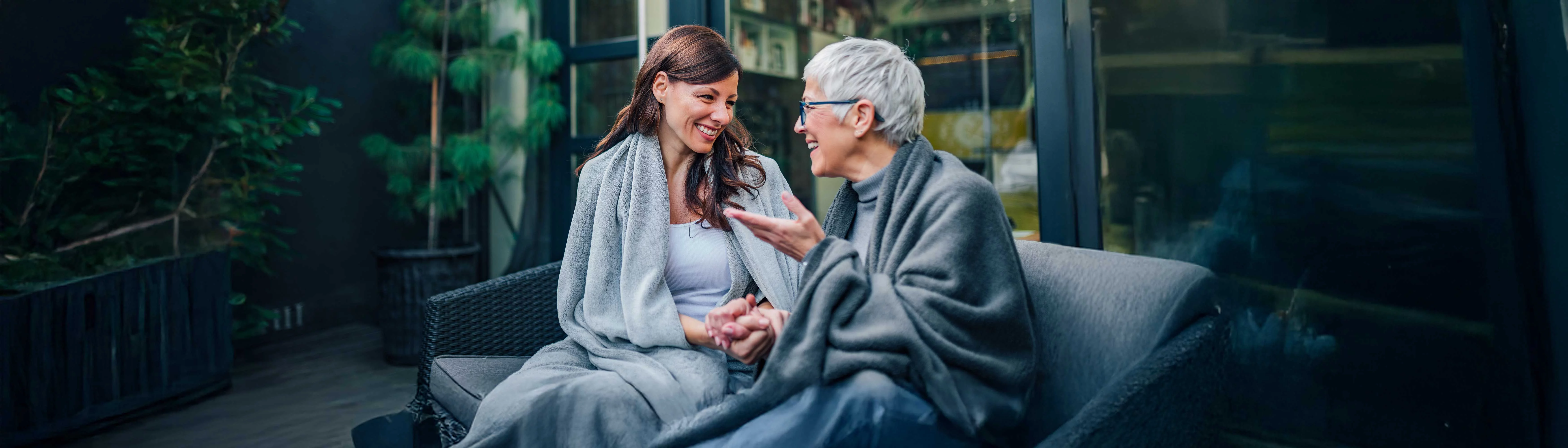 UCHealth immunizations and vaccines daughter with elderly mother.