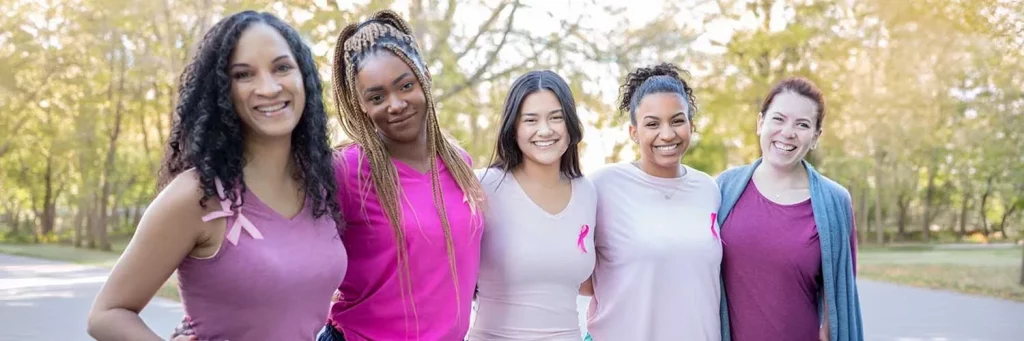 UCHealth group of women participating in breast cancer walk
