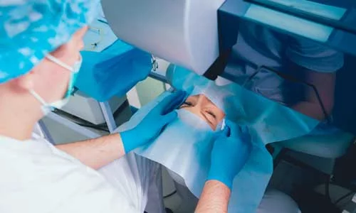 UCHealth Corneal Surgery, patient have an eye procedure.
