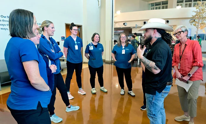 UCHealth Letters from Liz - 2026 - Cowboy Lopez with care team