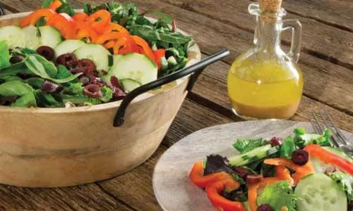 Early Summer Greens With Garlic Vinaigrette