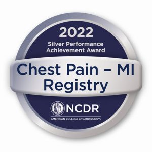 NCDR Chest Pain Silver Award 2022 badge