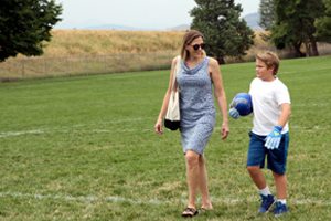 Elisa Leaf Sneider with her son, Will.