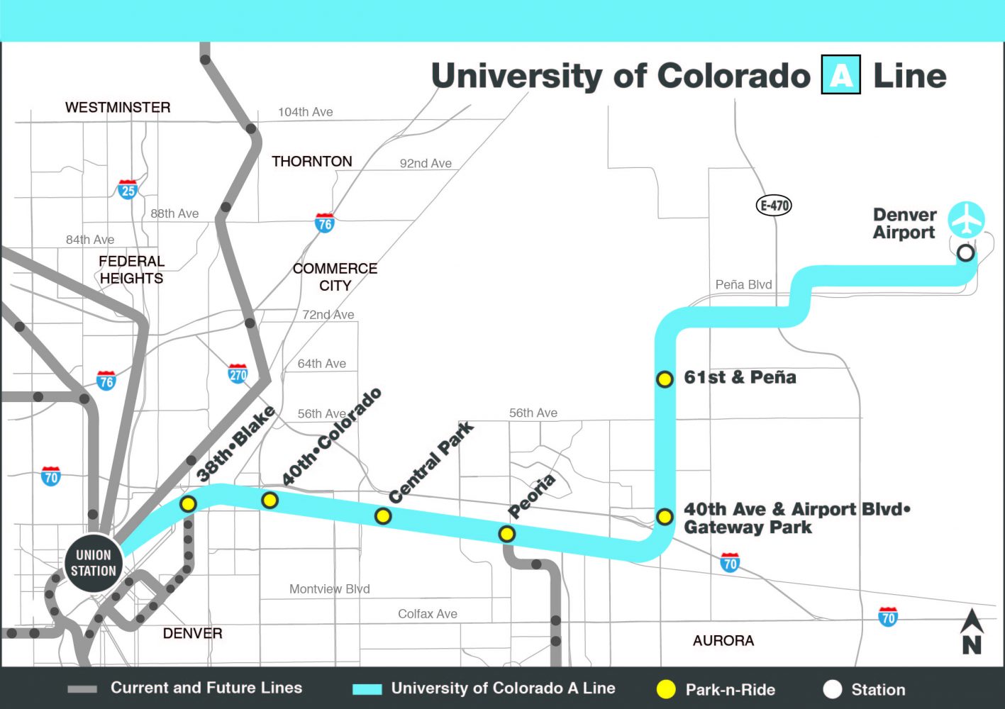 The A Line’s Peoria stop