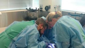 Surgeons practice their skills on cadavers.