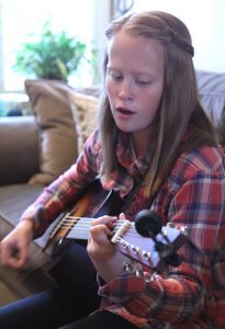 Maya Armstrong, 11, was born at Poudre Valley Hospital weighing only 1 pound, 15 ounces. She spent 77 days in the neonatal intensive care unit, but now she is a healthy girl who loves theater and music. Photo by Kati Blocker, UCHealth.
