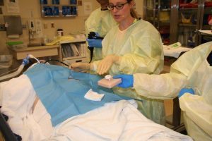 The port that will be attached to the AspireAssist tube is placed in a separate procedure. Patients connect a pump to the port to aspirate their stomach contents after a meal.