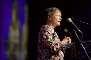 Ficco speaks at the Jan. 28 Hearts of All Ages event