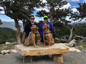 Tarryn Ford, left, with her mother, Leslie, and dogs London and Ainsley. Tarryn is in a clinical trial at UCHealth University of Colorado Hospital of a drug designed to treat hypertrophic cardiomyopathy in individuals with a genetic mutation linked to the disease.