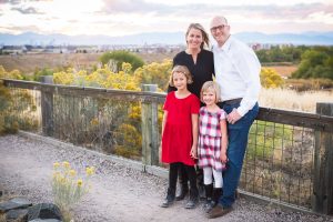 Hope Hartman with husband, Mike, and daughters Kate, left, and Lucy