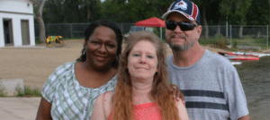 Delana "Dee'' Sanchez and Robyn and John Jackson.