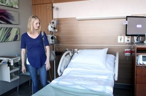 Amanda Edson tours the Birth Center at Longs Peak Hospital in September, prior to the birth of her son, Lucas.