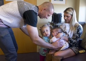 Harper found herself at the center of a rare group hug at UCHealth University of Colorado Hospital.