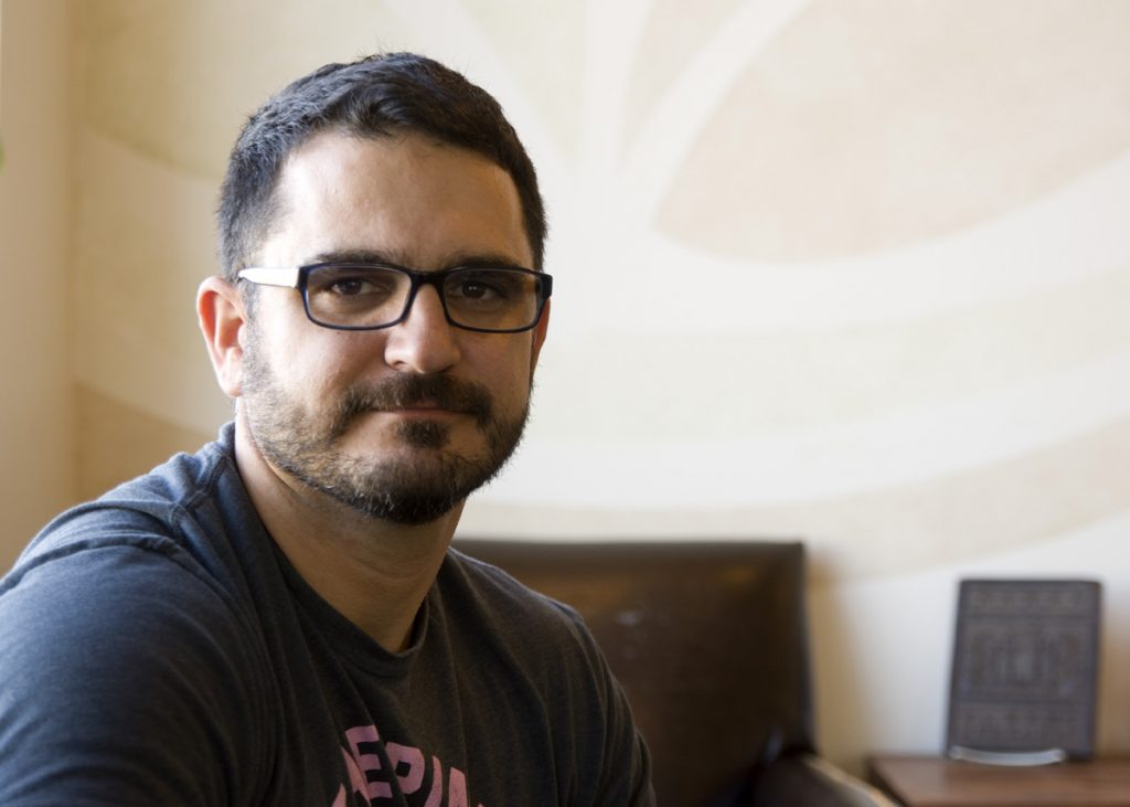 Portrait of Jason Levi, who had a heart attack at age 40.