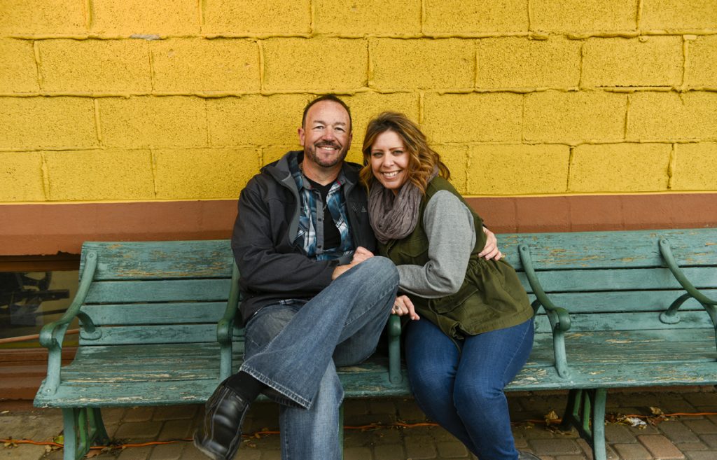 Stephen Mullen poses with his wife , Cindy. Train engineer back aboard after brain tumor threatens hearing.
