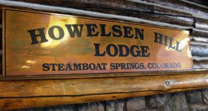 Howelsen Hill Lodge sign.
