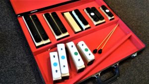A photo of musical instruments used in a music therapy program.