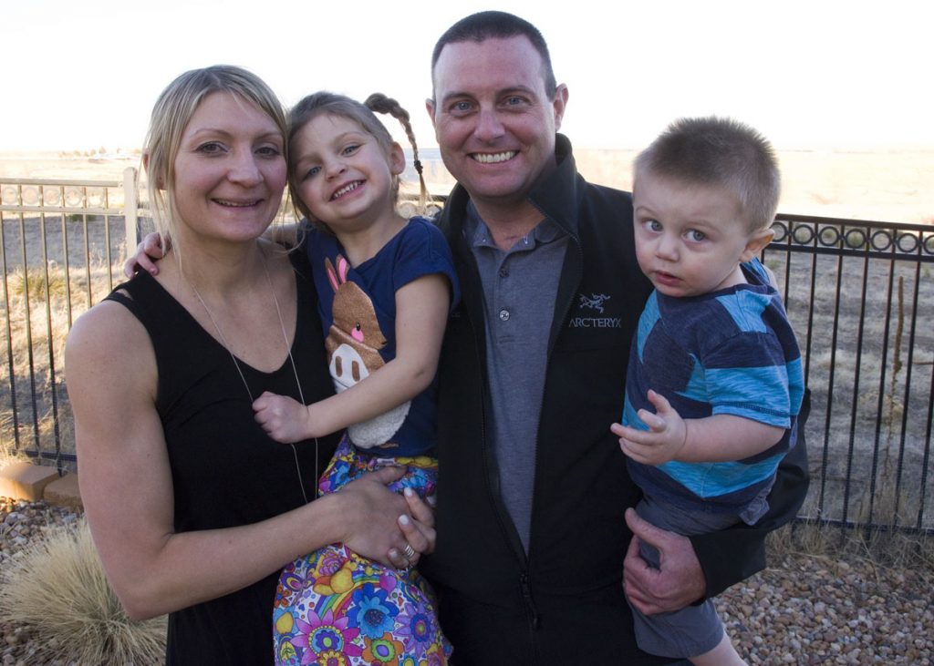 Family photo of the Meguids after a rescue in Australia. From left to right, Cheryl, their daughter, Natalie, Rob, and their son, Cameron.