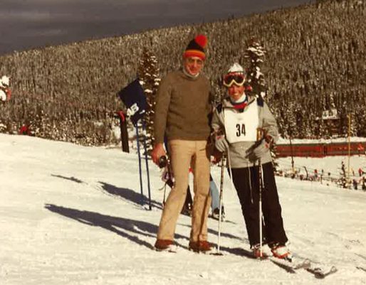 Debra Malone has dedicated her career to preventing sepsis deaths after losing her dad to sepsis. Here, she poses with her dad on the ski slopes.