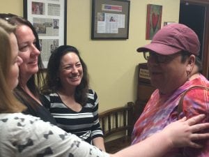 Greg West's UCHealth LVAD team surrounds him after a recent performance.
