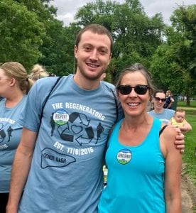 Rice and Karen Kennedy at the 2018 Donor Dash in July.