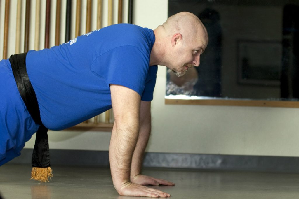 dan in a plank position