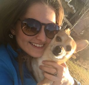 selfie of girl and dog