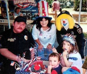 family photo at fourth of July