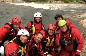 Chris Welch and others during swift water training.