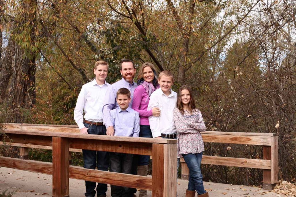 The Fowler family, taken the week before Nicole started chemotherapy.