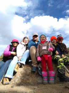 Lydia Friese with her family.