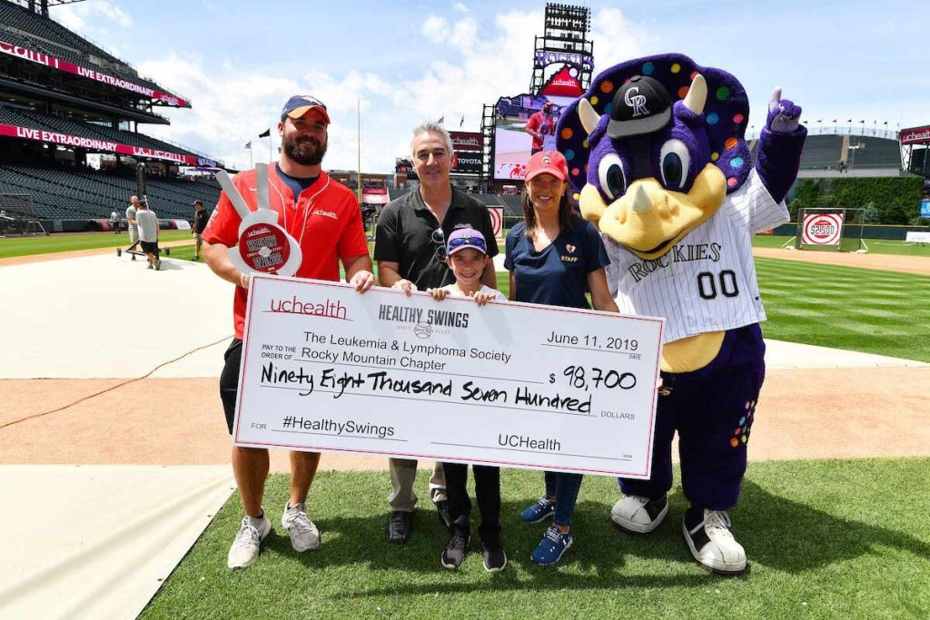 UCHealth donates $98,700 to the Leukemia & Lymphoma Society Rocky Mountain Chapter.