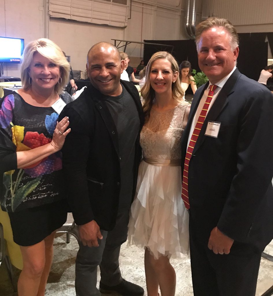Jeff Bramstedt and his liver transplant recipient, Melinda Ray with their doctors, Elizabeth Pompret, left, and James Pomposelli, right.