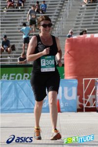 Kim running in a race