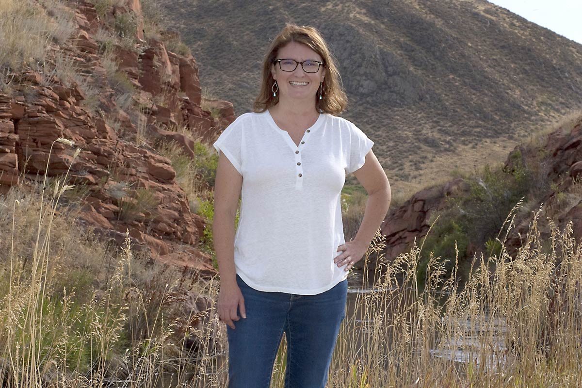 Kim with a smile, something she didn't have much while a brain tumor grew in her head.