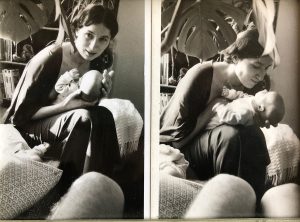Elaine Pallut holds baby daughter Alex in this photo.