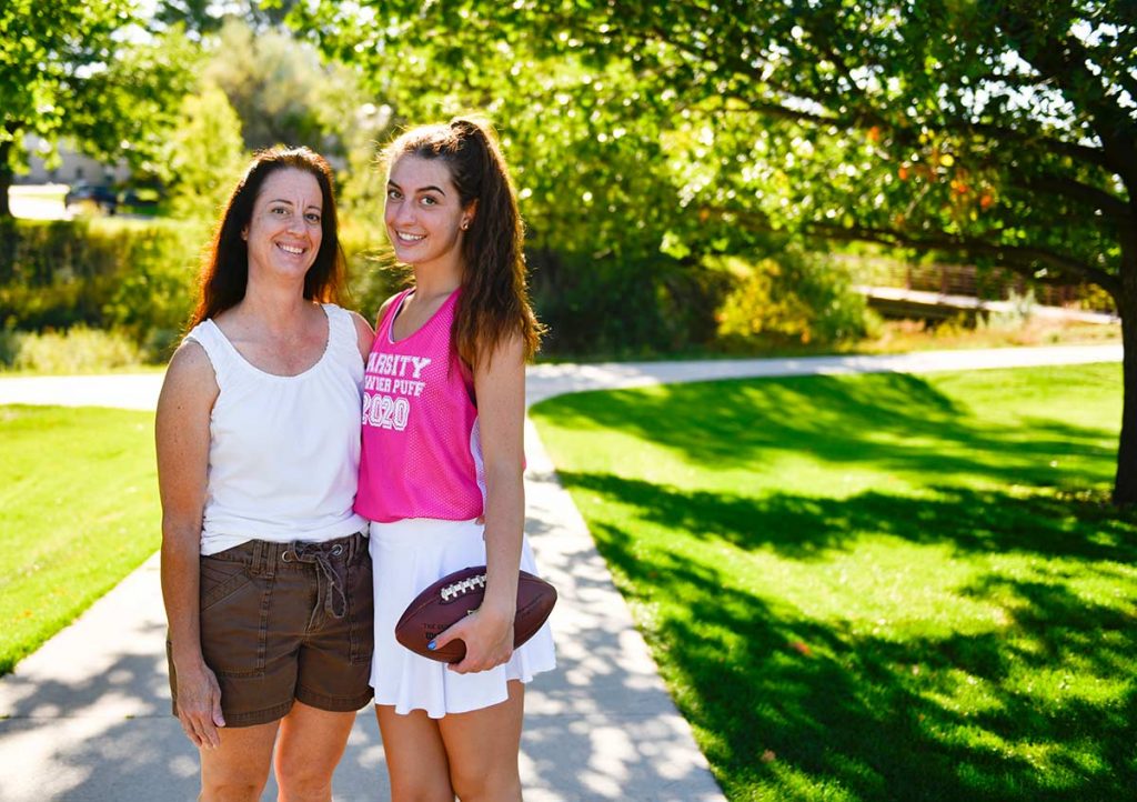Ella Johnson and her mother in a Colorado Park.