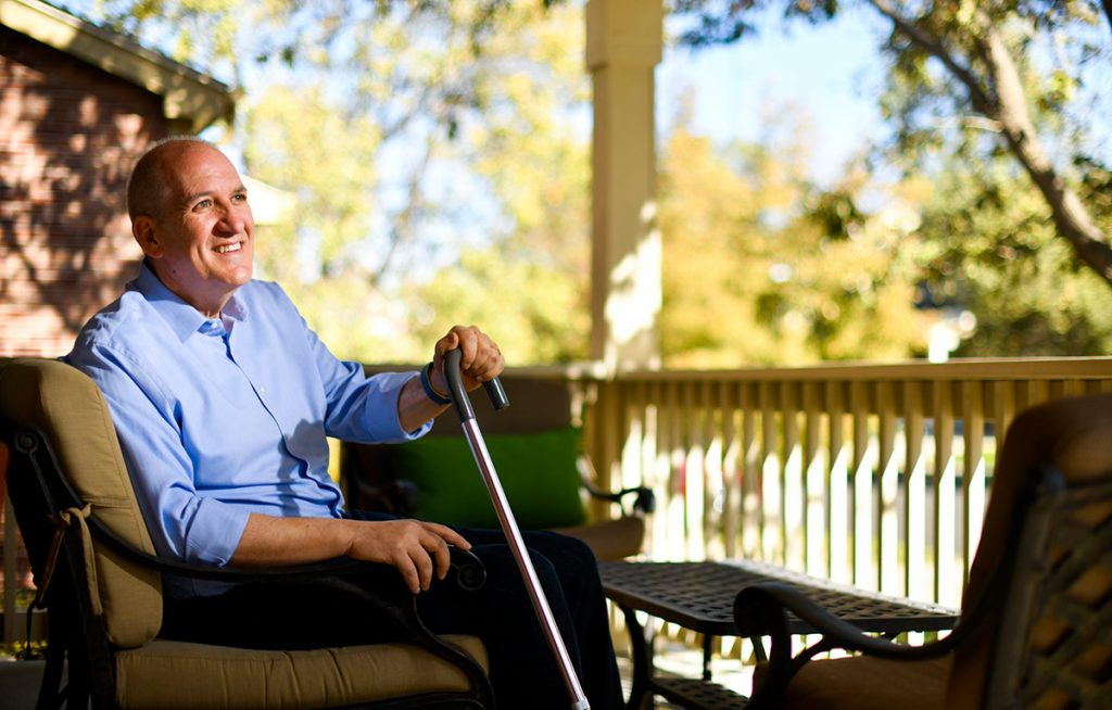 After suffering a stroke in the hospital where he worked, Jerry Oksner is now recovering.