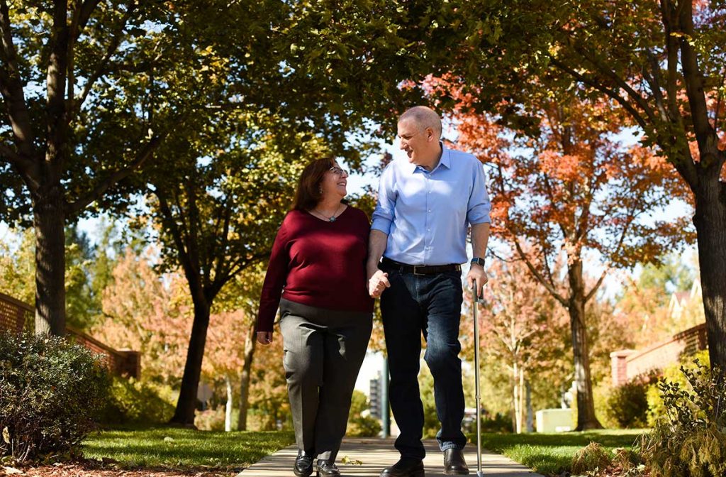 Jerry Oksner is walking again after recovering from a stroke.