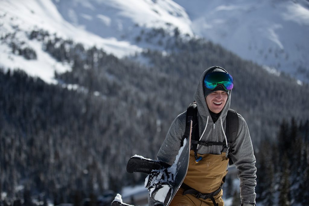 Jon Blank walks near Loveland Pass in Colorado.