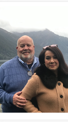 Keith Klaehn and his wife, Elizabeth, photographed in Alaska