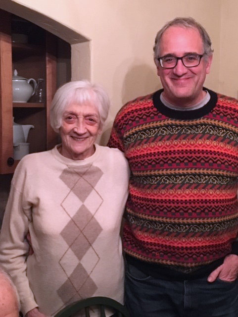 Claire with her son Phil. As her severe aortic stenosis became evident, so did the dark circles under her eyes.