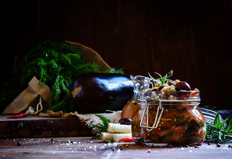 Sicilian caponata vegetarian recipe