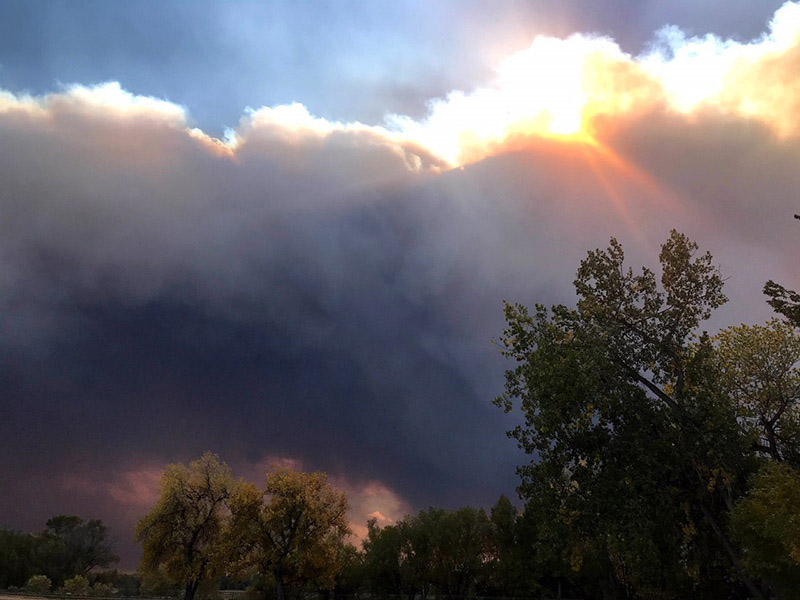coping with anxiety is hard when it's caused by wildfires as seen in this photo of plumes of smoke over the foothills near Laporte, Colorado