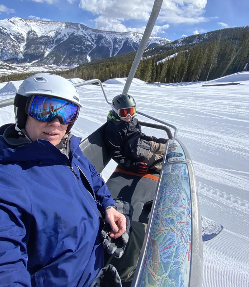 Garry Keller loves to go snowboarding with his son, Boden, who is now 10 years old. When Garry got diagnosed with mucosal melanoma in April 2016, it threatened these moments he enjoyed so much, so he did everything he could to fight the cancer, including clinical trials. Photo courtesy of Garry Keller.